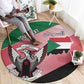 Personalized Sudan Round Carpet Coat Of Arms Flag Style