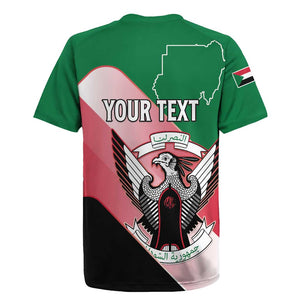 Personalized Sudan Rugby Jersey Coat Of Arms Flag Style