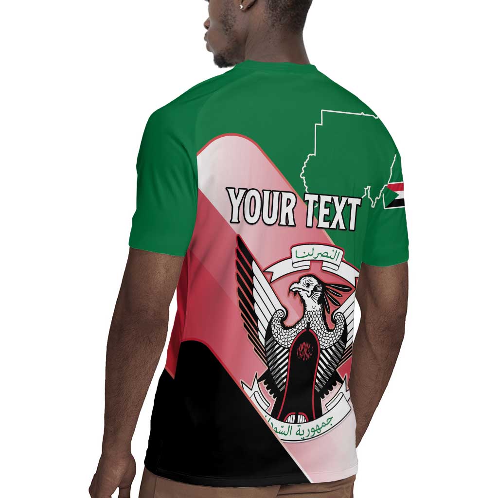 Personalized Sudan Rugby Jersey Coat Of Arms Flag Style