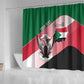 Personalized Sudan Shower Curtain Coat Of Arms Flag Style