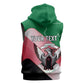 Personalized Sudan Sleeveless Hoodie Coat Of Arms Flag Style - African Pride