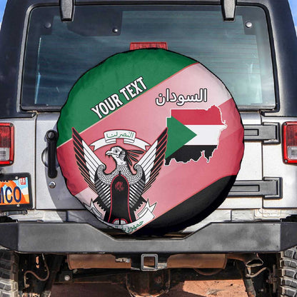 Personalized Sudan Spare Tire Cover Coat Of Arms Flag Style