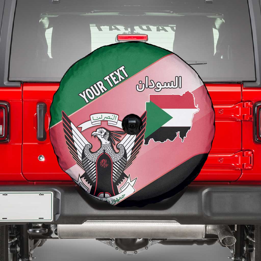 Personalized Sudan Spare Tire Cover Coat Of Arms Flag Style