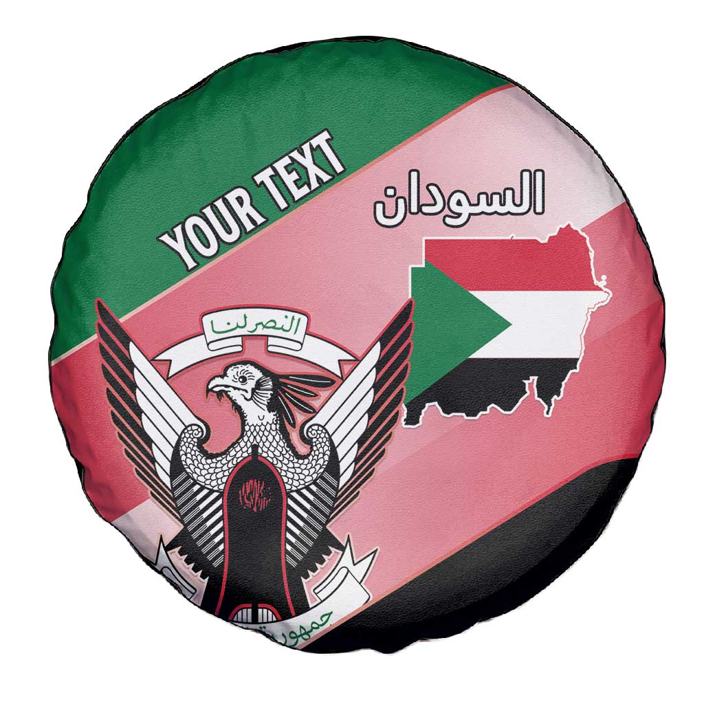 Personalized Sudan Spare Tire Cover Coat Of Arms Flag Style