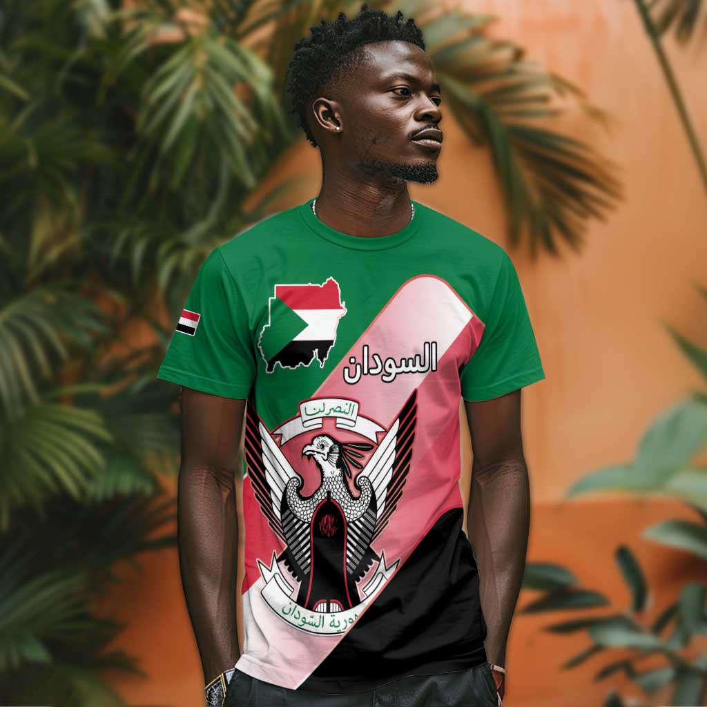 Personalized Sudan T shirt Coat Of Arms Flag Style