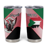 Personalized Sudan Tumbler Cup Coat Of Arms Flag Style