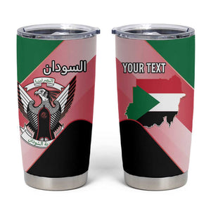 Personalized Sudan Tumbler Cup Coat Of Arms Flag Style