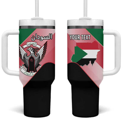 Personalized Sudan Tumbler With Handle Coat Of Arms Flag Style