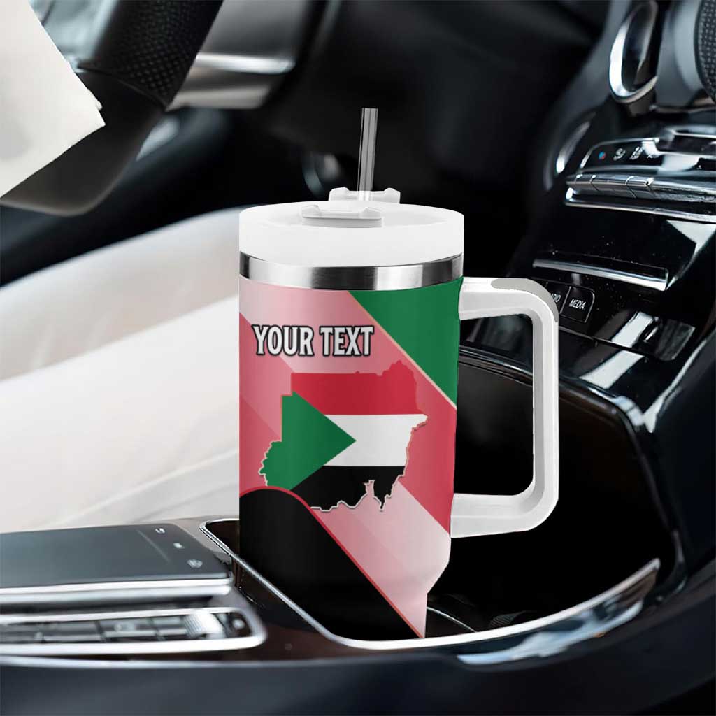 Personalized Sudan Tumbler With Handle Coat Of Arms Flag Style