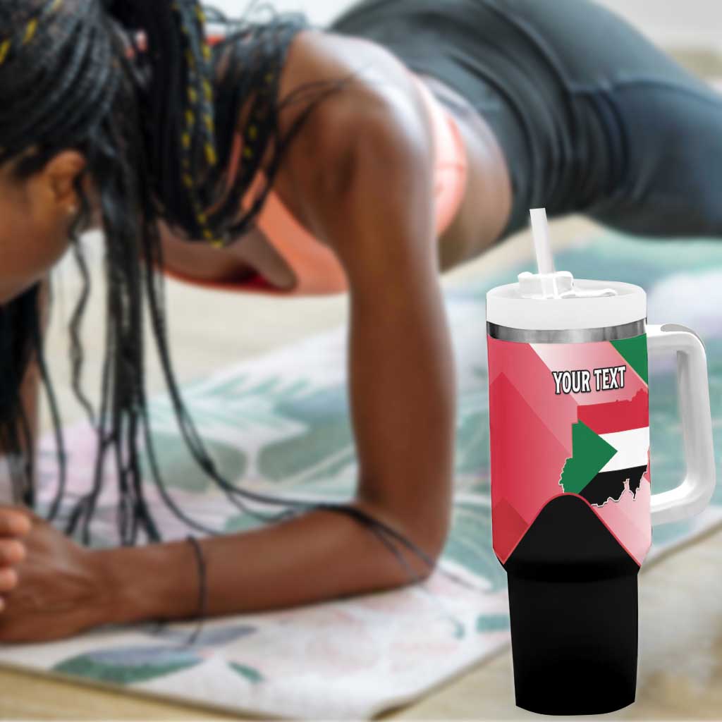 Personalized Sudan Tumbler With Handle Coat Of Arms Flag Style