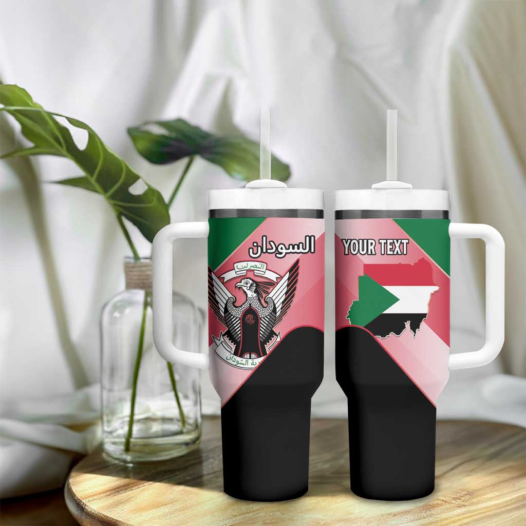 Personalized Sudan Tumbler With Handle Coat Of Arms Flag Style