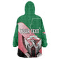 Personalized Sudan Wearable Blanket Hoodie Coat Of Arms Flag Style