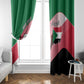 Personalized Sudan Window Curtain Coat Of Arms Flag Style