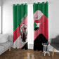 Personalized Sudan Window Curtain Coat Of Arms Flag Style