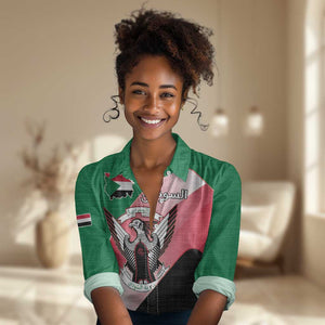 Personalized Sudan Women Casual Shirt Coat Of Arms Flag Style