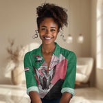 Personalized Sudan Women Casual Shirt Coat Of Arms Flag Style