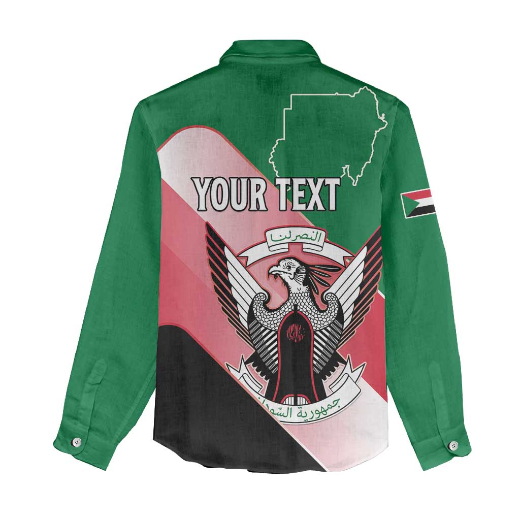 Personalized Sudan Women Casual Shirt Coat Of Arms Flag Style