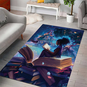 Black Girls Book Lovers Area Rug So Many Books - So Little Time