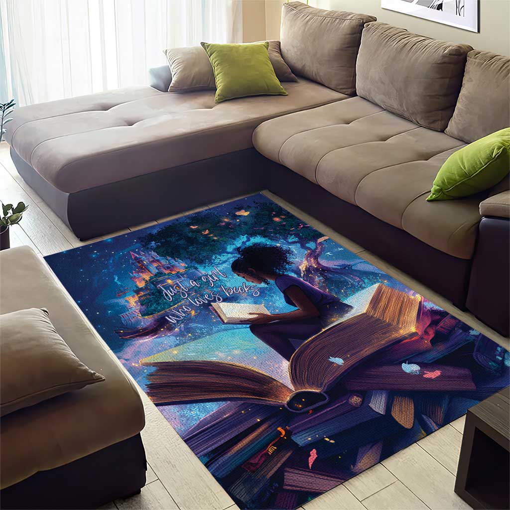 Black Girls Book Lovers Area Rug So Many Books - So Little Time