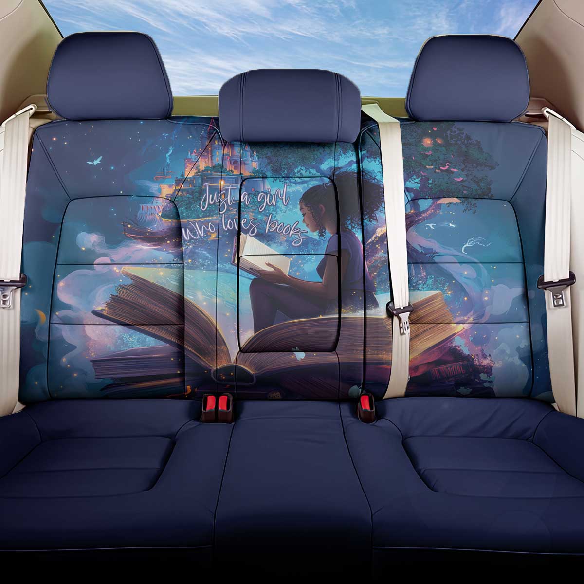 Black Girls Book Lovers Back Car Seat Cover So Many Books - So Little Time