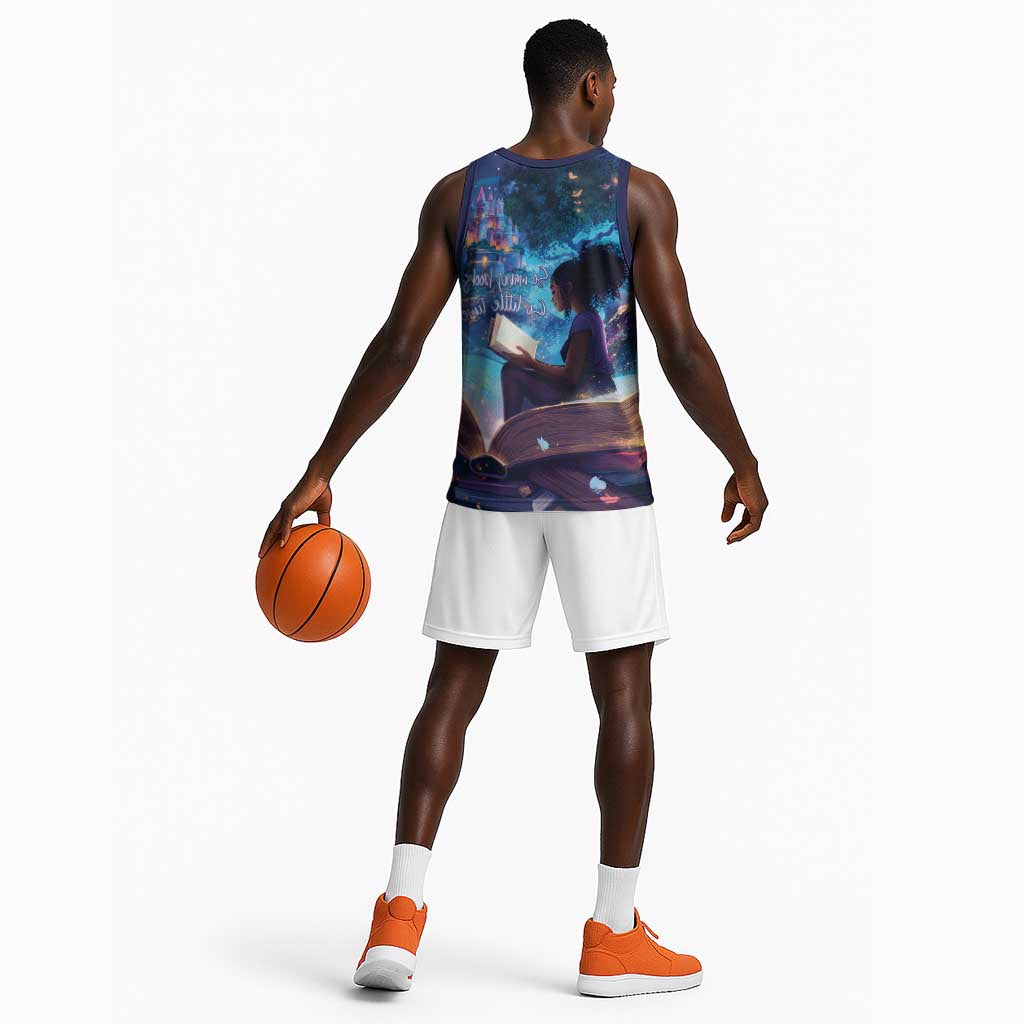 Black Girls Book Lovers Basketball Jersey So Many Books - So Little Time - African Pride