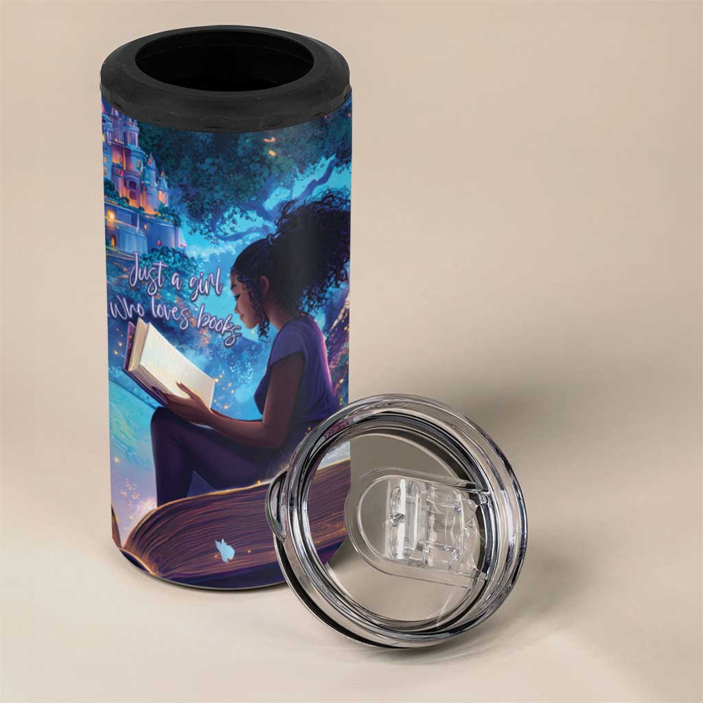 Black Girls Book Lovers 4 in 1 Can Cooler Tumbler So Many Books - So Little Time