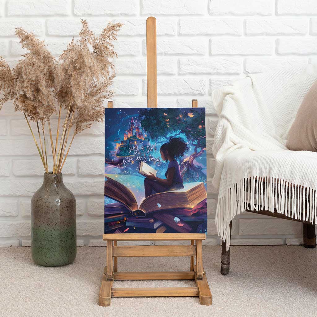 Black Girls Book Lovers Canvas Wall Art So Many Books - So Little Time