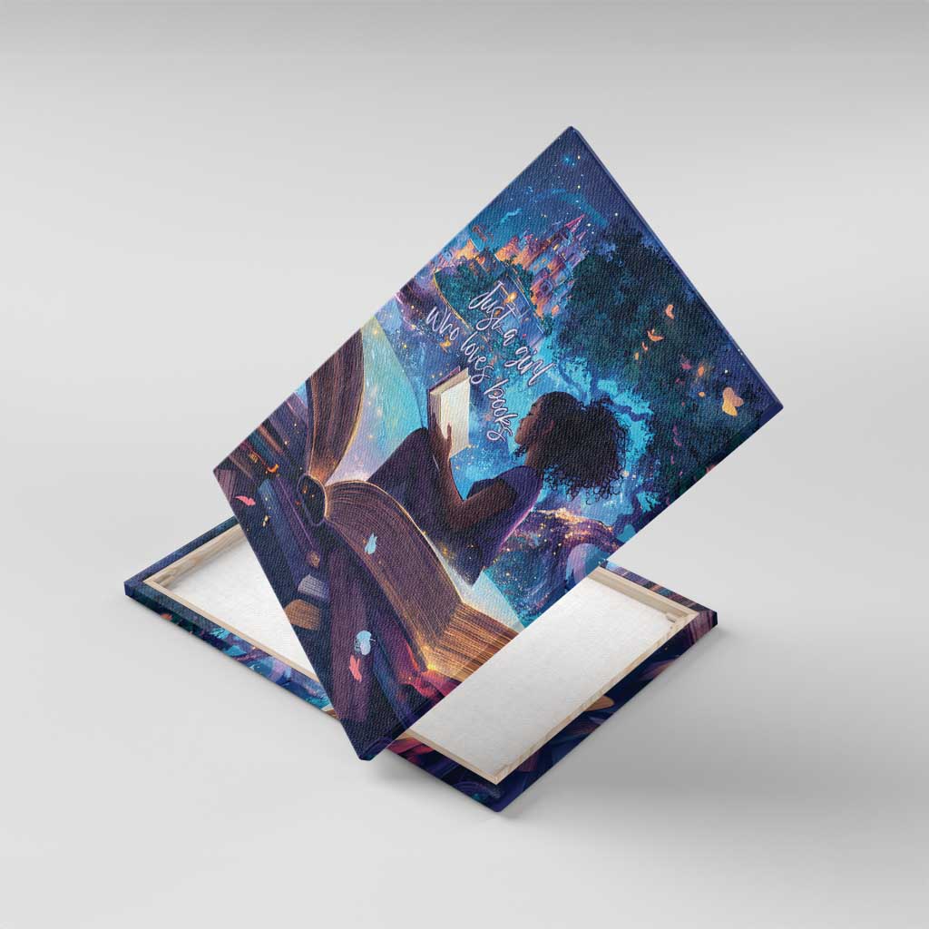 Black Girls Book Lovers Canvas Wall Art So Many Books - So Little Time