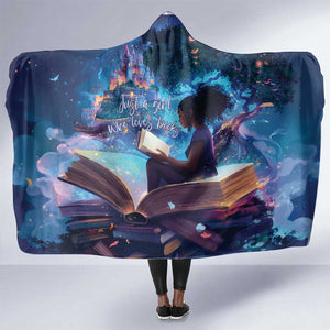 Black Girls Book Lovers Hooded Blanket So Many Books - So Little Time