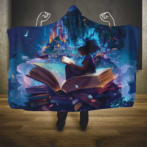 Black Girls Book Lovers Hooded Blanket So Many Books - So Little Time
