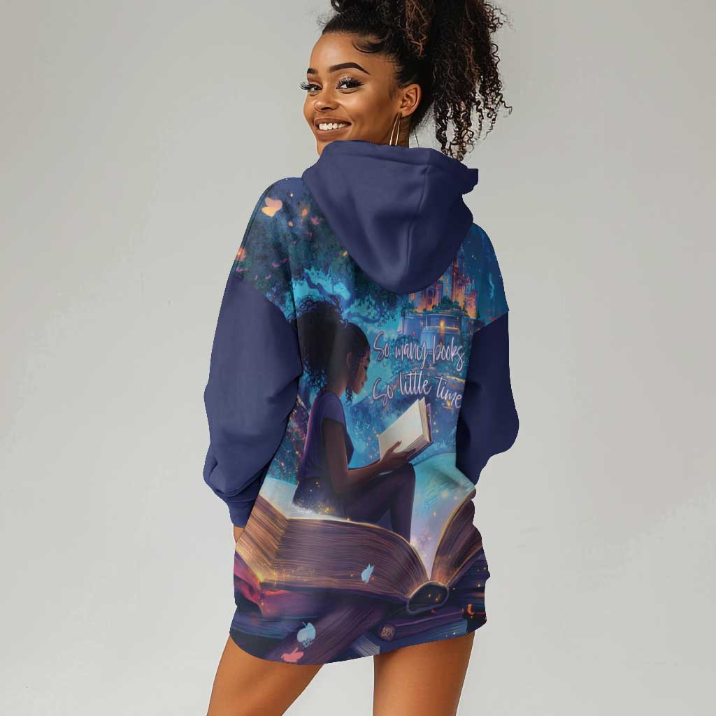 Black Girls Book Lovers Hoodie Dress So Many Books - So Little Time