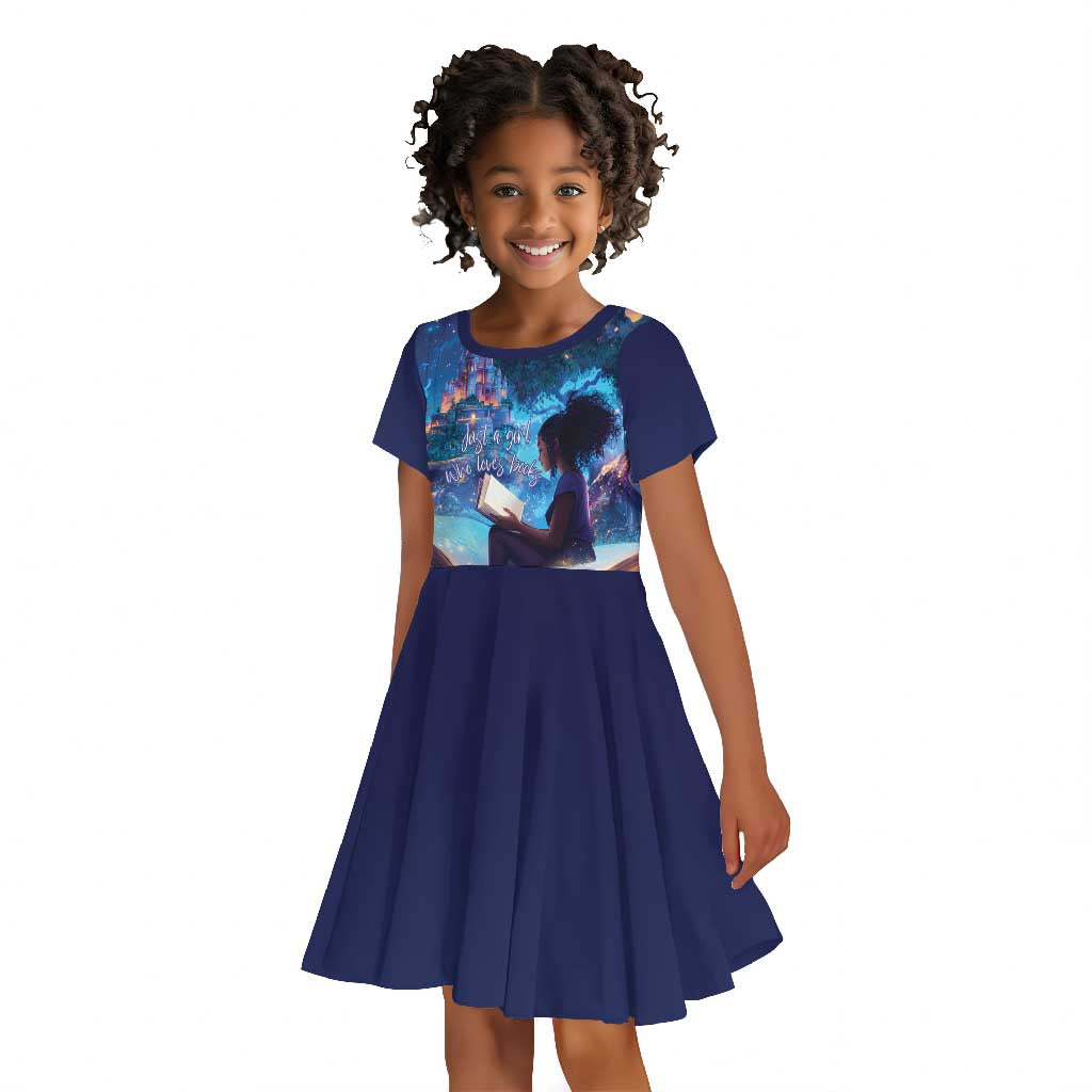 Black Girls Book Lovers Kid Short Sleeve Dress So Many Books - So Little Time