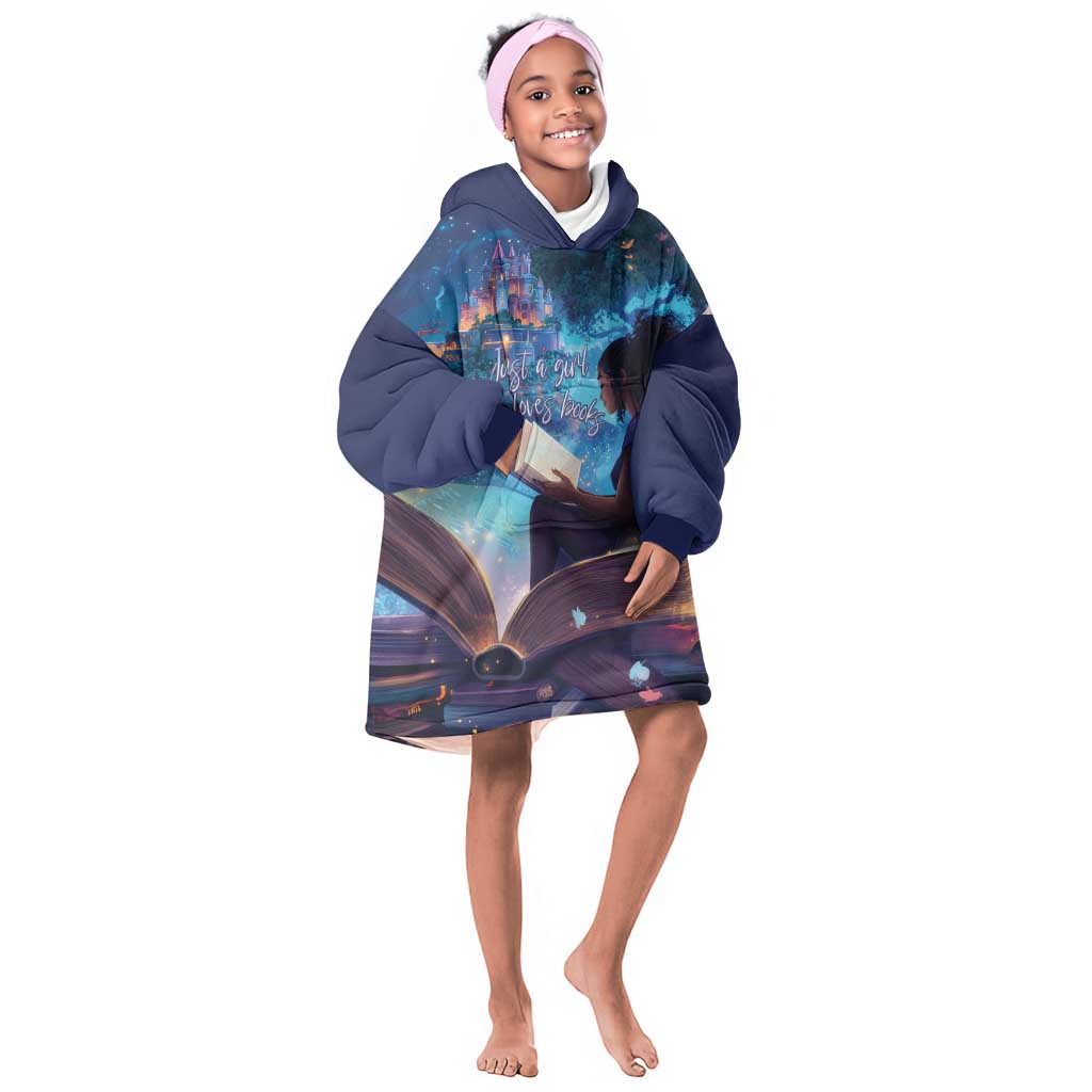 Black Girls Book Lovers Kid Wearable Blanket Hoodie So Many Books - So Little Time