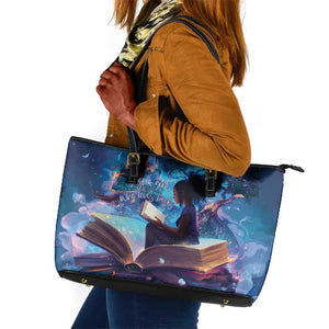 Black Girls Book Lovers Leather Tote Bag So Many Books - So Little Time