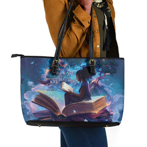 Black Girls Book Lovers Leather Tote Bag So Many Books - So Little Time