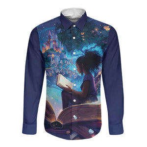 Black Girls Book Lovers Long Sleeve Button Shirt So Many Books - So Little Time