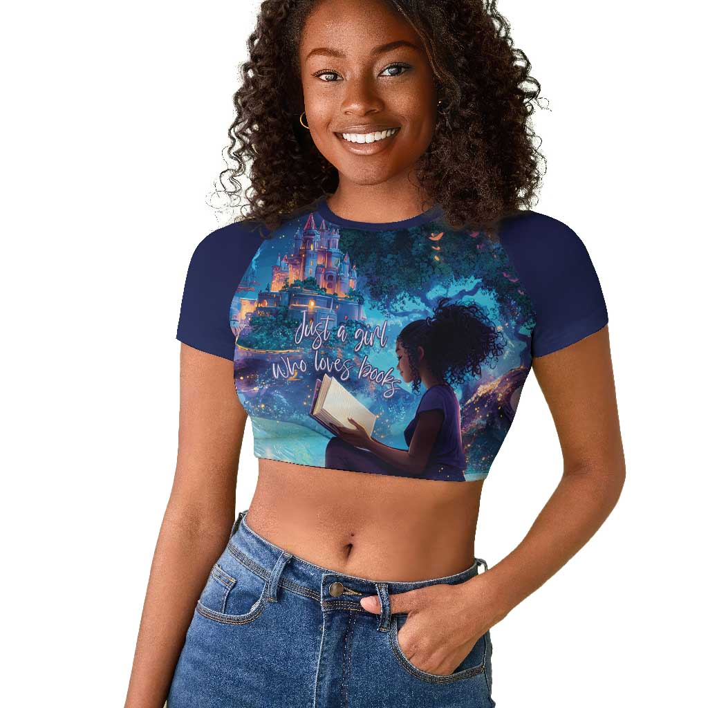 Black Girls Book Lovers Raglan Cropped T shirt So Many Books - So Little Time