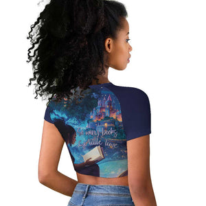 Black Girls Book Lovers Raglan Cropped T shirt So Many Books - So Little Time