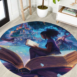 Black Girls Book Lovers Round Carpet So Many Books - So Little Time