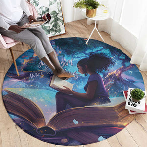 Black Girls Book Lovers Round Carpet So Many Books - So Little Time