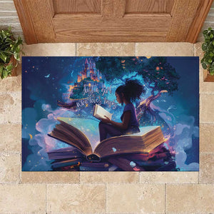 Black Girls Book Lovers Rubber Doormat So Many Books - So Little Time