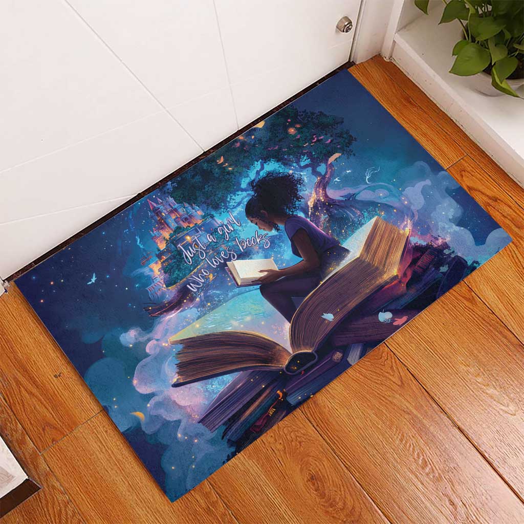 Black Girls Book Lovers Rubber Doormat So Many Books - So Little Time