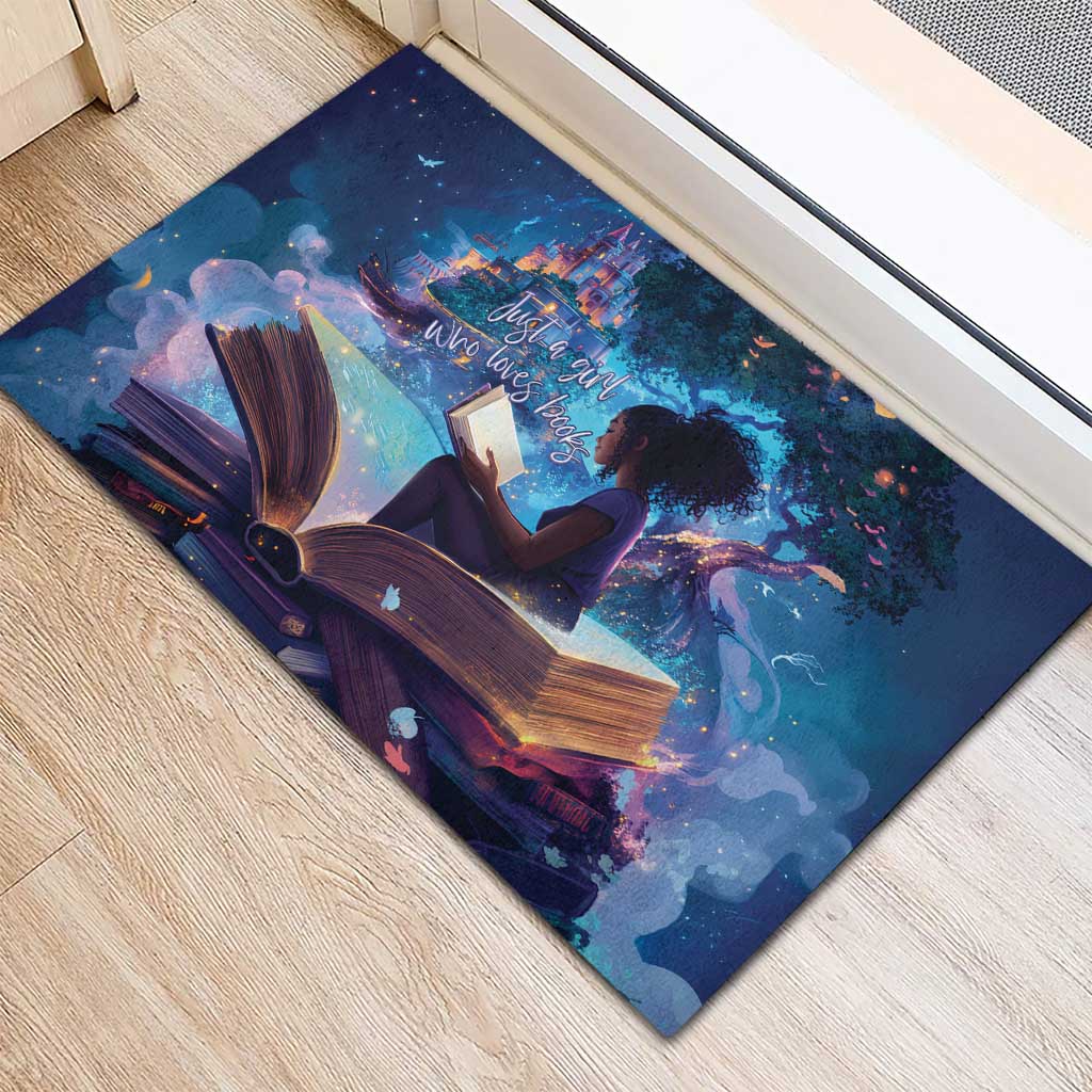 Black Girls Book Lovers Rubber Doormat So Many Books - So Little Time