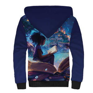 Black Girls Book Lovers Sherpa Hoodie So Many Books - So Little Time