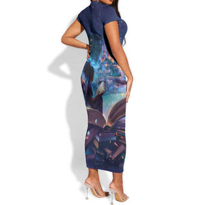 Black Girls Book Lovers Short Sleeve Bodycon Dress So Many Books - So Little Time LT15