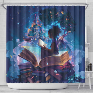 Black Girls Book Lovers Shower Curtain So Many Books - So Little Time