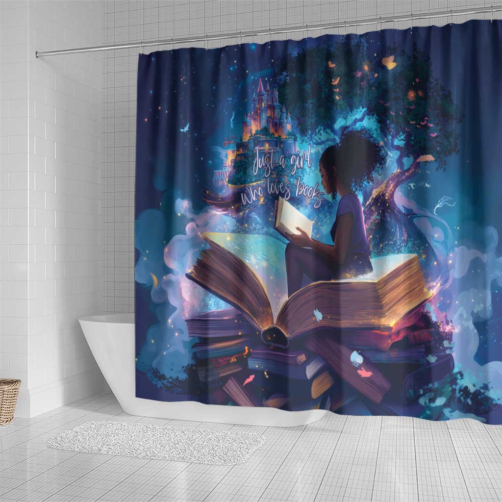 Black Girls Book Lovers Shower Curtain So Many Books - So Little Time