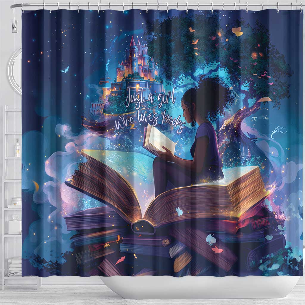 Black Girls Book Lovers Shower Curtain So Many Books - So Little Time