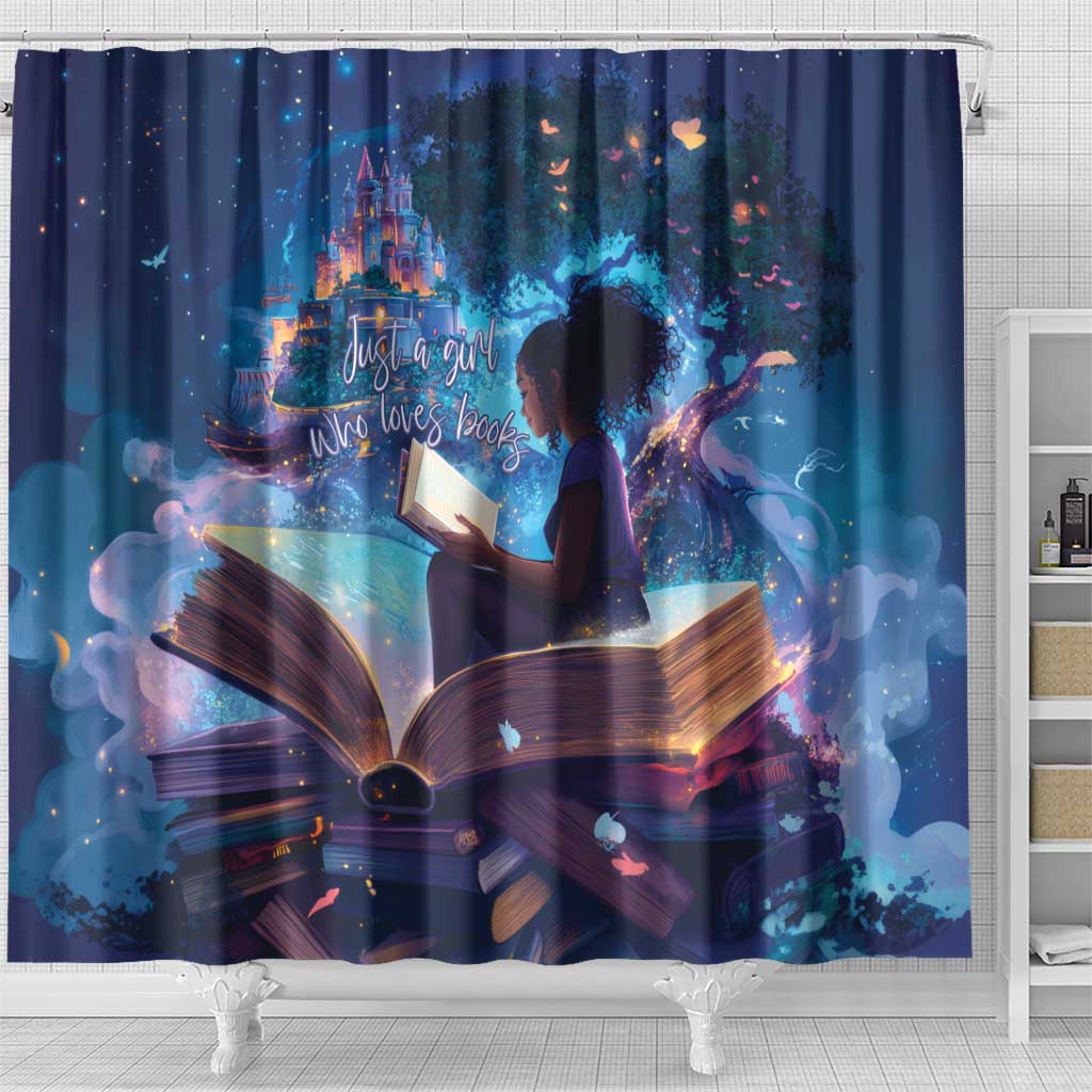 Black Girls Book Lovers Shower Curtain So Many Books - So Little Time