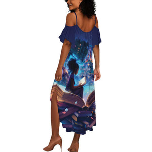 Black Girls Book Lovers Summer Maxi Dress So Many Books - So Little Time